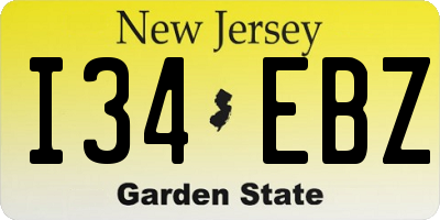 NJ license plate I34EBZ