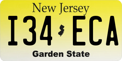 NJ license plate I34ECA