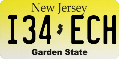 NJ license plate I34ECH