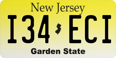NJ license plate I34ECI