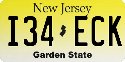 NJ license plate I34ECK