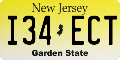 NJ license plate I34ECT