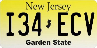 NJ license plate I34ECV