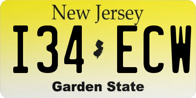 NJ license plate I34ECW