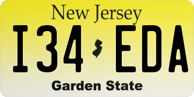 NJ license plate I34EDA