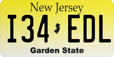 NJ license plate I34EDL