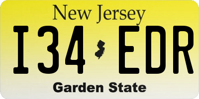 NJ license plate I34EDR