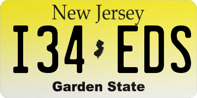 NJ license plate I34EDS