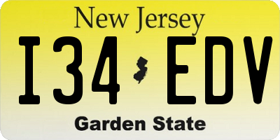 NJ license plate I34EDV