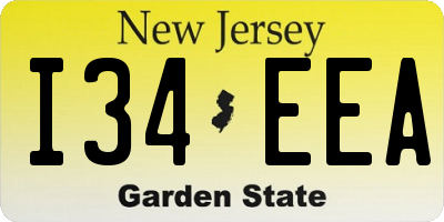 NJ license plate I34EEA
