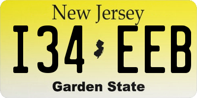 NJ license plate I34EEB
