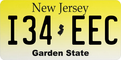 NJ license plate I34EEC