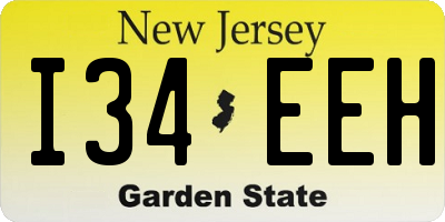 NJ license plate I34EEH