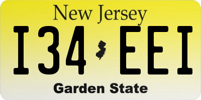 NJ license plate I34EEI