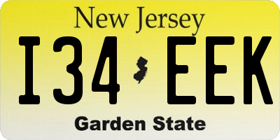 NJ license plate I34EEK