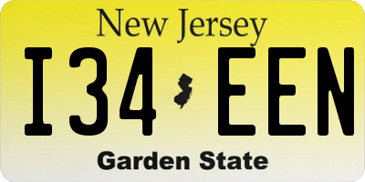 NJ license plate I34EEN
