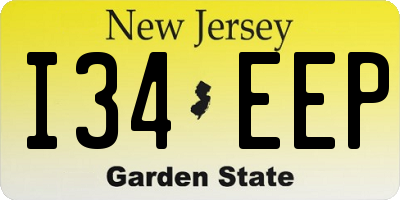 NJ license plate I34EEP