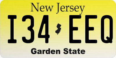 NJ license plate I34EEQ