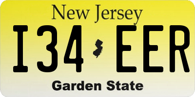 NJ license plate I34EER