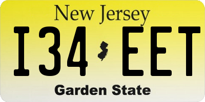 NJ license plate I34EET
