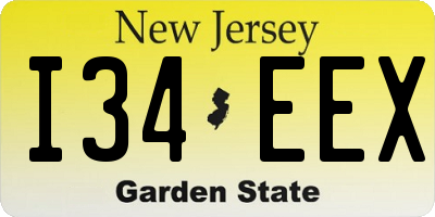 NJ license plate I34EEX