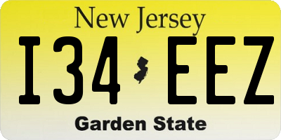 NJ license plate I34EEZ