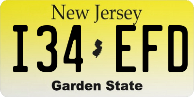 NJ license plate I34EFD