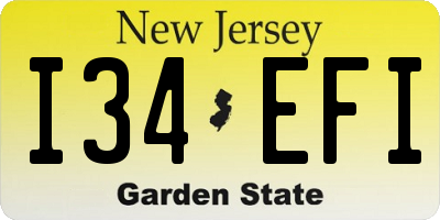 NJ license plate I34EFI