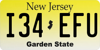 NJ license plate I34EFU