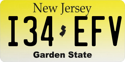 NJ license plate I34EFV