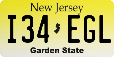 NJ license plate I34EGL