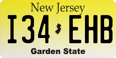 NJ license plate I34EHB