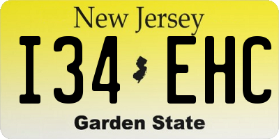 NJ license plate I34EHC