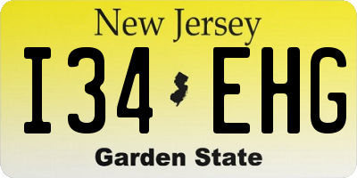 NJ license plate I34EHG