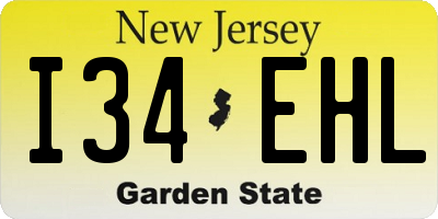 NJ license plate I34EHL