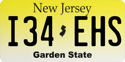 NJ license plate I34EHS