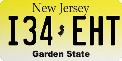 NJ license plate I34EHT