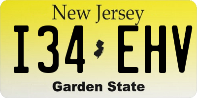 NJ license plate I34EHV
