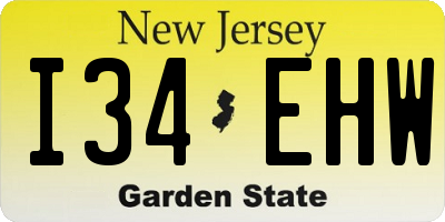 NJ license plate I34EHW