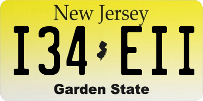NJ license plate I34EII