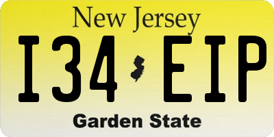 NJ license plate I34EIP