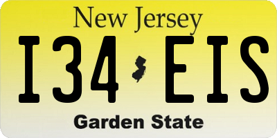 NJ license plate I34EIS