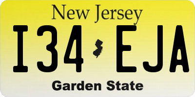 NJ license plate I34EJA