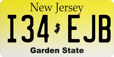 NJ license plate I34EJB