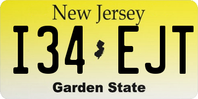 NJ license plate I34EJT