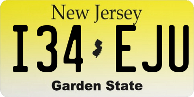 NJ license plate I34EJU