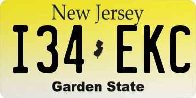 NJ license plate I34EKC