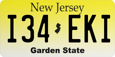 NJ license plate I34EKI