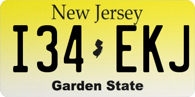 NJ license plate I34EKJ
