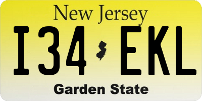 NJ license plate I34EKL